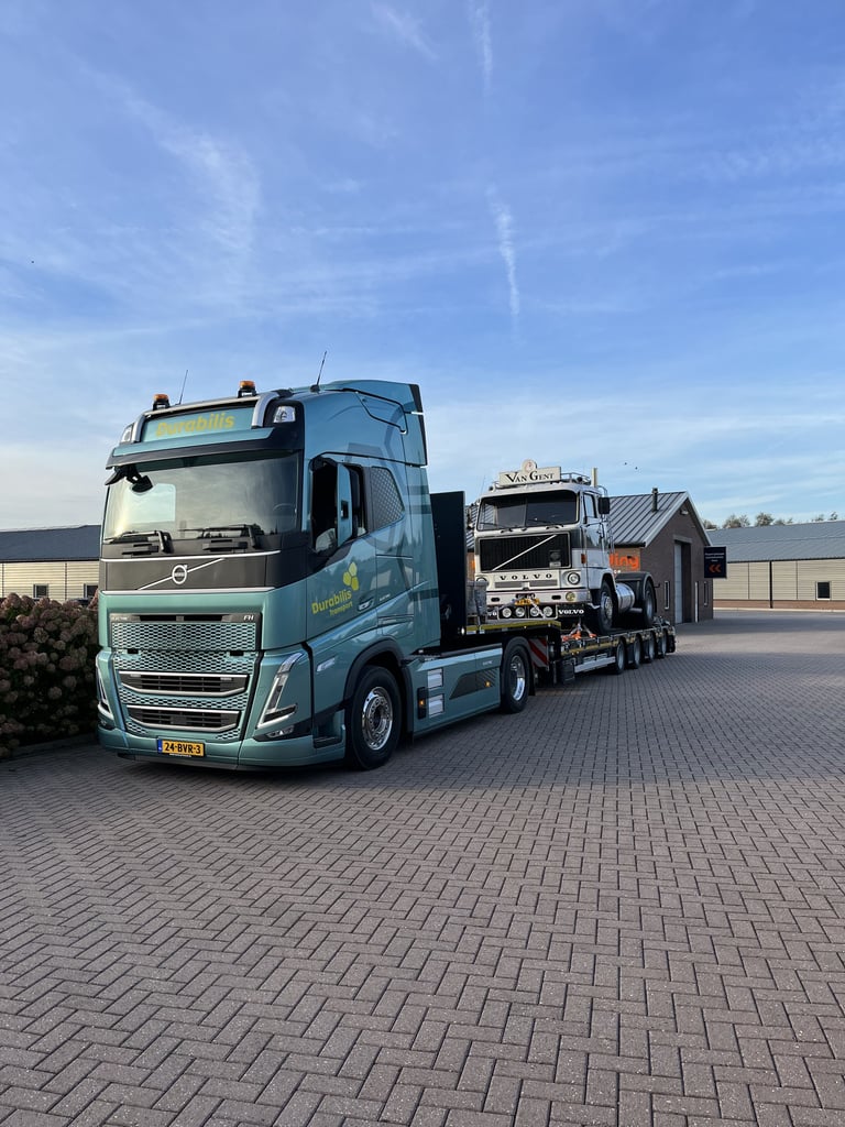 Elektrische vrachtwagen met truck