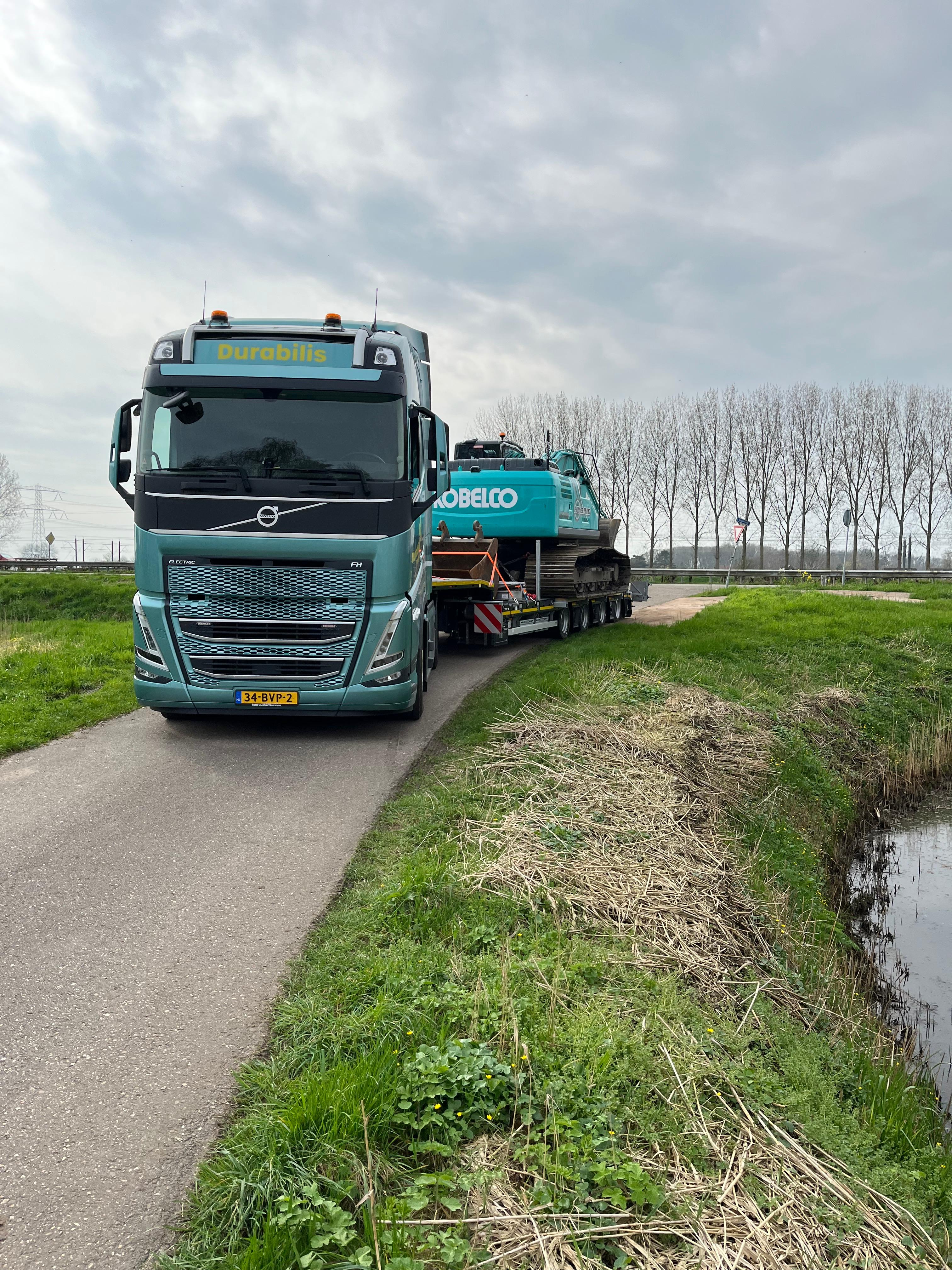 CO-2 neutraal transport van een Rubskraan