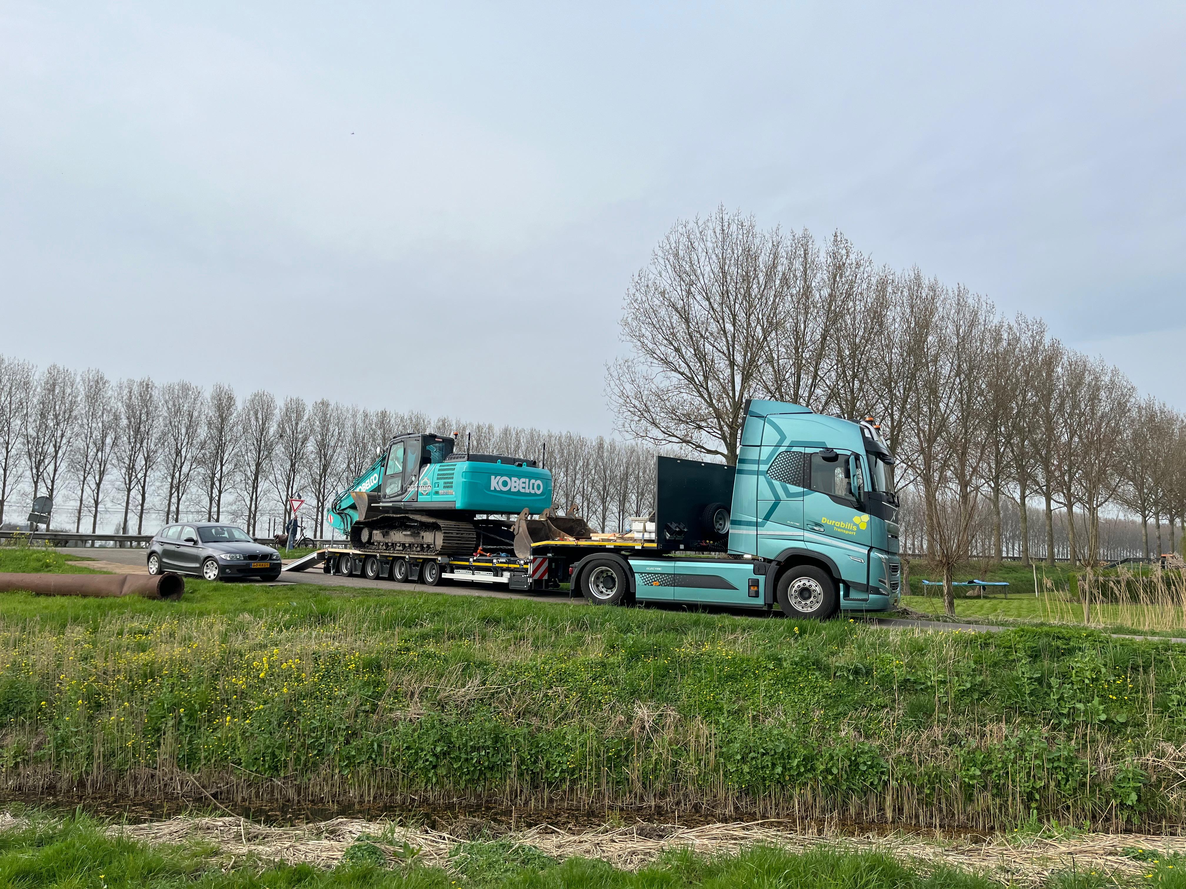 CO-2 neutraal transport van een Rubskraan